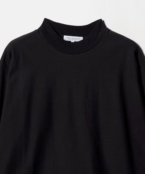 A DAY IN THE LIFE tシャツ ミラノリブ リラックス モックネック