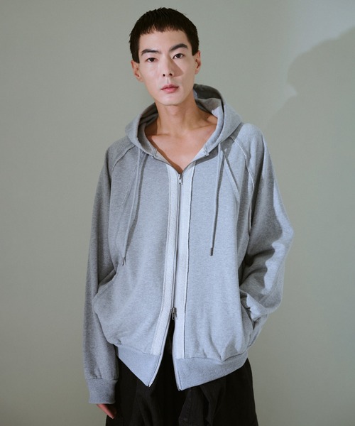 Camphor wood パーカー Glitter Seam Double-Zip Hoodie / グリッター