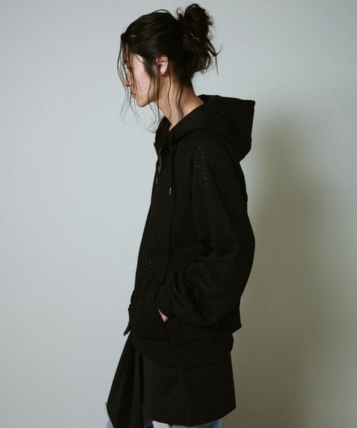 Camphor wood パーカー Glitter Seam Double-Zip Hoodie / グリッター