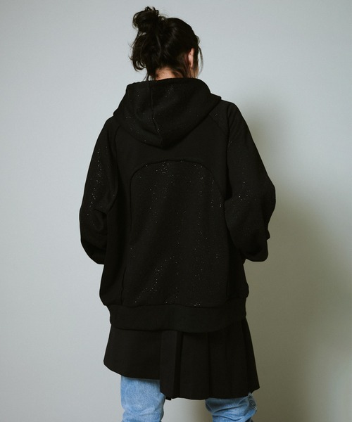 Camphor wood パーカー Glitter Seam Double-Zip Hoodie / グリッター