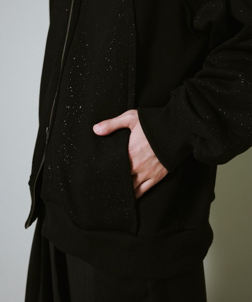 Camphor wood パーカー Glitter Seam Double-Zip Hoodie / グリッター
