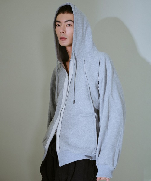 Camphor wood パーカー Glitter Seam Double-Zip Hoodie / グリッター