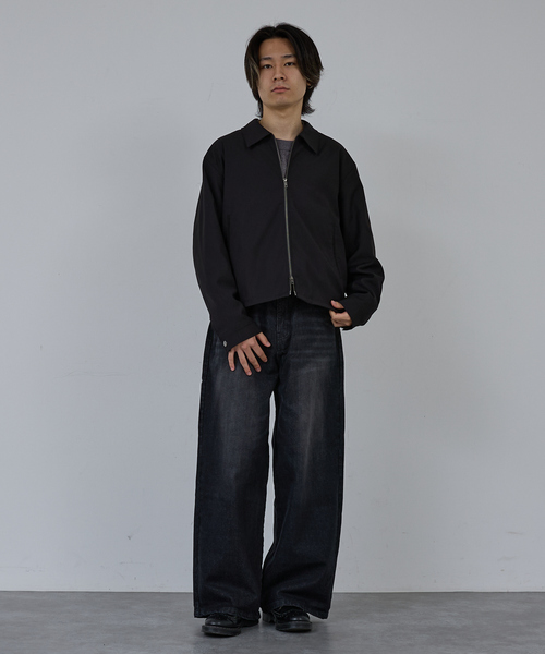 AH ABAHOUSE ブルゾン アウター CROPPED DOUBLE-ZIP UP BLOUSON