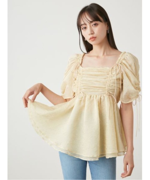 「SNIDEL」 半袖ブラウス ONE SIZE ホワイト レディースの画像
