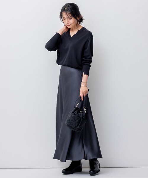 「23区」 長袖ニット 46 ベージュ レディース_画像5