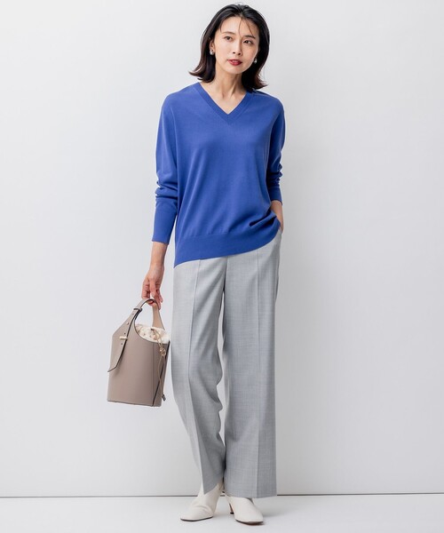 「23区」 長袖ニット 46 ベージュ レディース_画像8