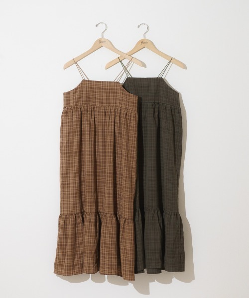 「flower」 キャミソールワンピース FREE カーキ レディース_画像2