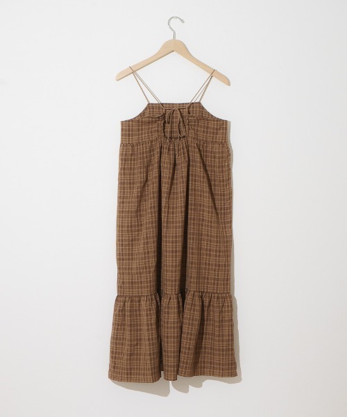 「flower」 キャミソールワンピース FREE カーキ レディース_画像3