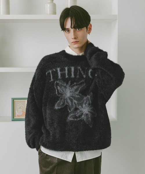 RAGEBLUE（レイジブルー） セーター ニット メランジフラワーニット