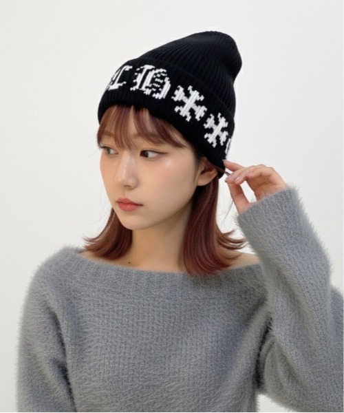 ニット帽 ニットキャップ レディース 「HIKA」LOGOニットCAP メンズ