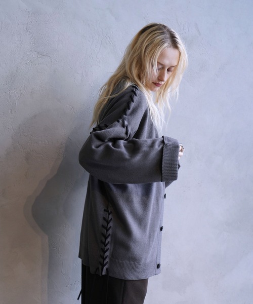 「JUNRED」 ニットカーディガン M ブラック メンズ_画像7