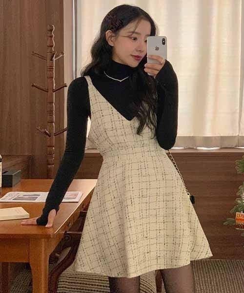 「SONA」 「circle」ノースリーブワンピース ONE SIZE ブラック レディース_画像4