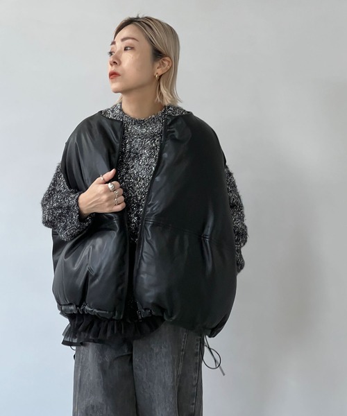 「chuclla」 ベスト L ブラック レディース_画像4