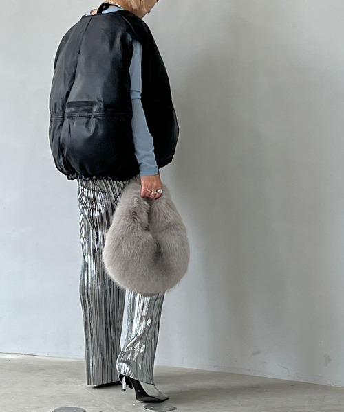 「chuclla」 ベスト L ブラック レディース_画像8