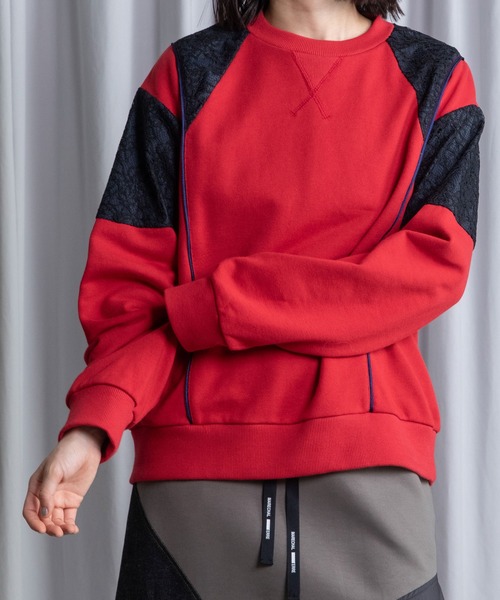 MARECHAL TERRE（マルシャルテル） tシャツ レース切替えスウェット 