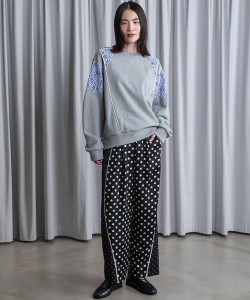 MARECHAL TERRE（マルシャルテル） tシャツ レース切替えスウェット 