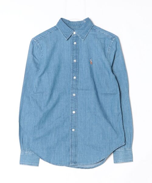 Ralph Lauren デニムシャツ レディース RALPH LAUREN｜クロップド ボクシー デニム シャツ | Rakuten Fashion