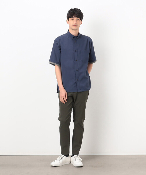 「COMME CA COMMUNE」 半袖シャツ MEDIUM サックスブルー メンズ_画像2