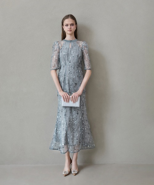 Leja（レジャ） 7分袖ワンピース SMALL ブルー レディース : ZOZOTOWN