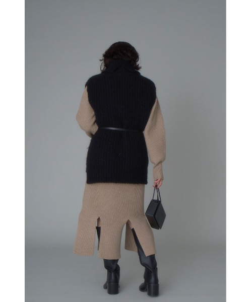 「MIESROHE」 ニットワンピース 0 ネイビー レディース_画像2
