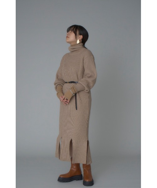 「MIESROHE」 ニットワンピース 0 ネイビー レディース_画像3