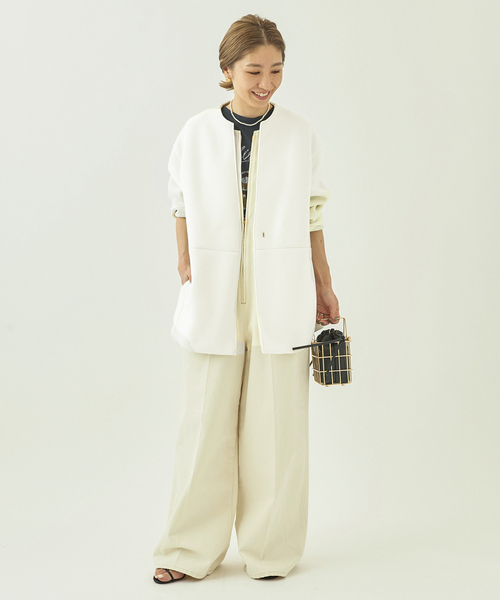 限定　Plage プラージュ　nallow collar ジャケット　WHITE plage（プラージュ） アウター nallow collar ジャケット レディース