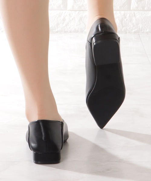 「Lace Ladies」 フラットパンプス 22.5 ブラック レディース_画像4