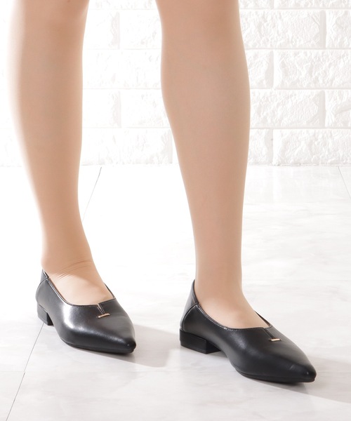 「Lace Ladies」 フラットパンプス 22.5 ブラック レディース_画像7