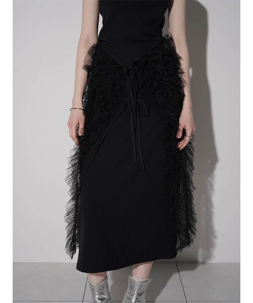 スカート FRILLS TULLE WRAP NARROW SKIRT : ZOZOTOWN Yahoo!店 - 通販