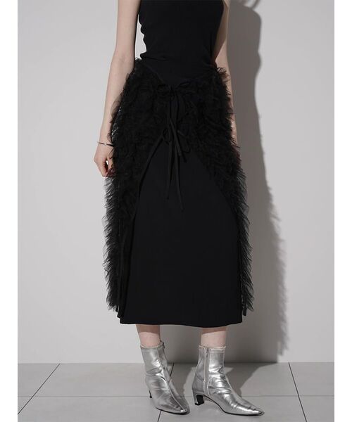 スカート FRILLS TULLE WRAP NARROW SKIRT : ZOZOTOWN Yahoo!店 - 通販
