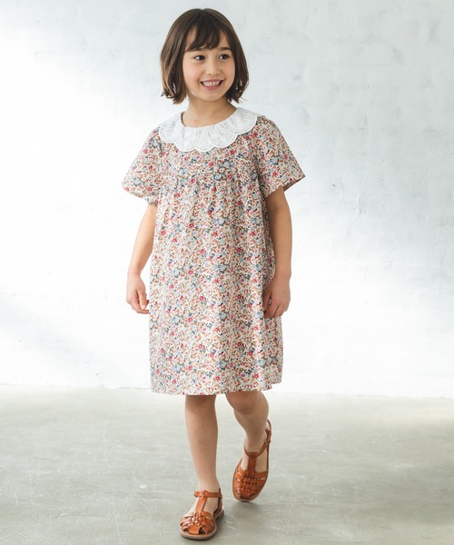 「pairmanon」 「KIDS」半袖ワンピース 120 イエロー キッズ_画像7