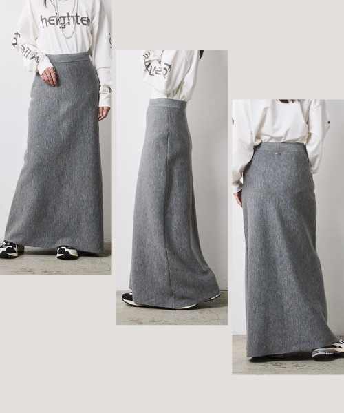 「CHIC STYLE」 ニットスカート 3L アイボリー レディース_画像6