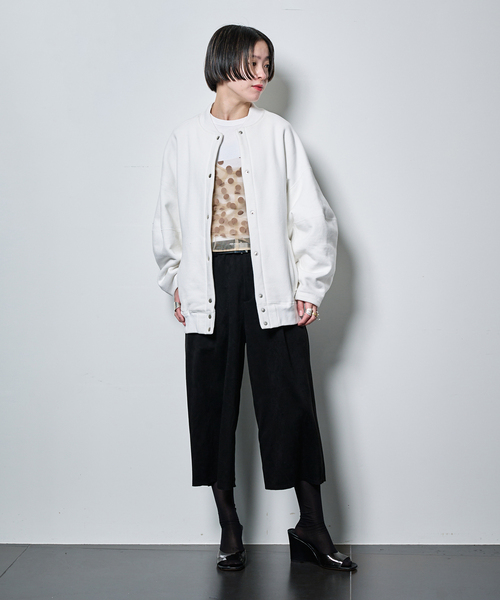 トレーナー スウェット SEEALL 別注 ERGONOMIC SNAP CARDIGAN 「WHITE」：スウェット レディース_11