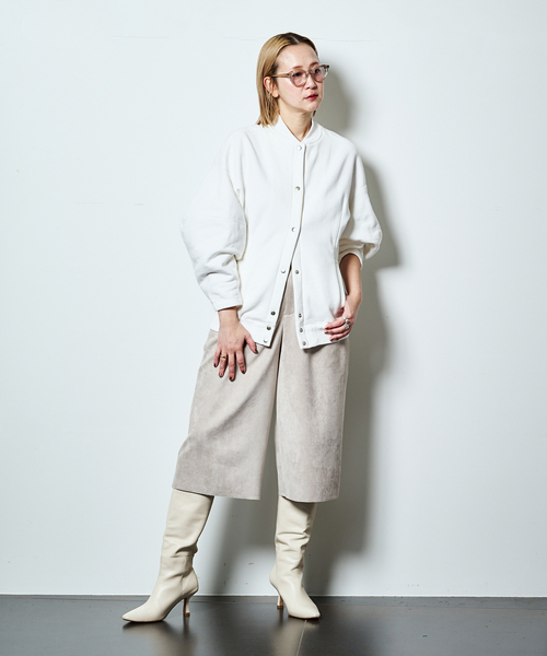トレーナー スウェット SEEALL 別注 ERGONOMIC SNAP CARDIGAN 「WHITE」：スウェット レディース_12