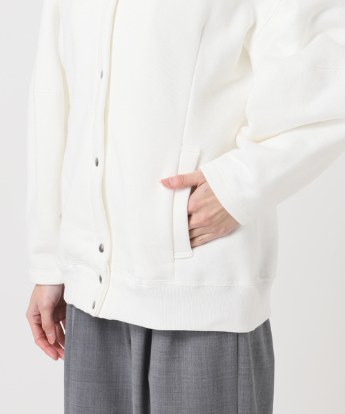 トレーナー スウェット SEEALL 別注 ERGONOMIC SNAP CARDIGAN 「WHITE」：スウェット レディース_18