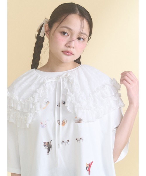 merry jenny（メリージェニー） つけ襟 付け襟 sheer frill 2wayつけ襟