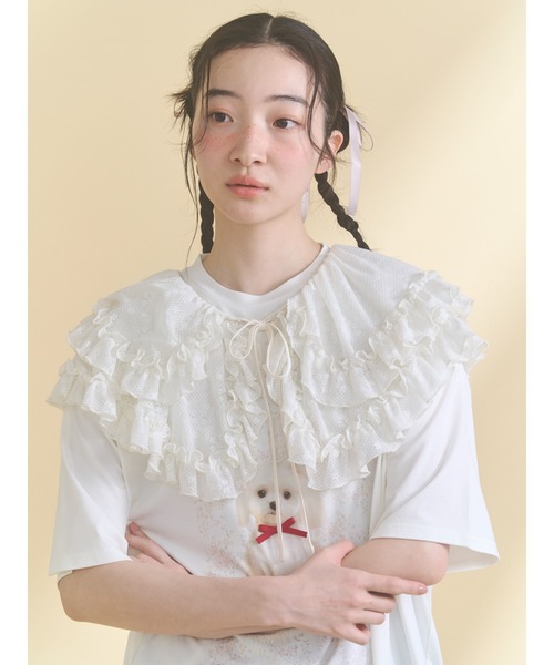 merry jenny（メリージェニー） つけ襟 付け襟 sheer frill 2wayつけ襟