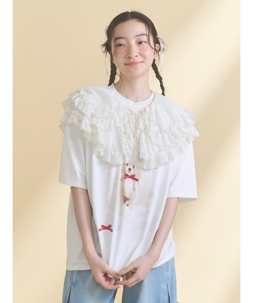 merry jenny（メリージェニー） つけ襟 付け襟 sheer frill 2wayつけ襟