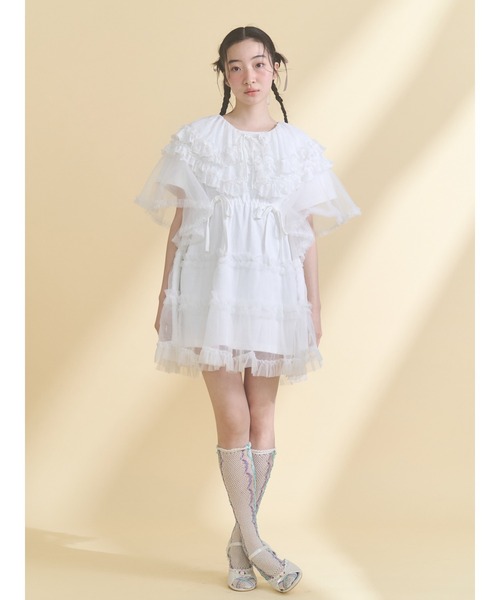 merry jenny（メリージェニー） つけ襟 付け襟 sheer frill 2wayつけ襟