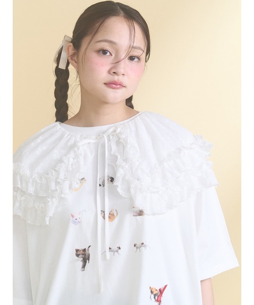 【一点物】ストレンジャーシングス ハンドメイド つけ襟 merry jenny（メリージェニー） つけ襟 付け襟 sheer frill 2wayつけ襟
