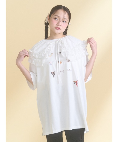 merry jenny（メリージェニー） つけ襟 付け襟 sheer frill 2wayつけ襟