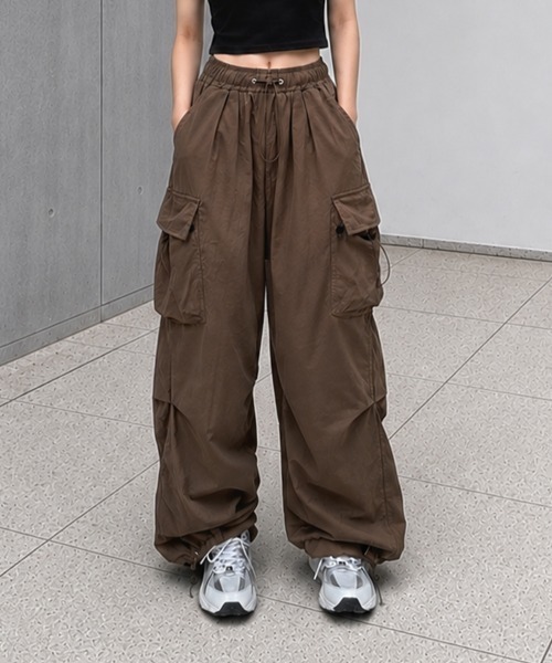ワイドパンツ カーゴパンツ 「軽やかな素材♪カジュアル・スポーティー