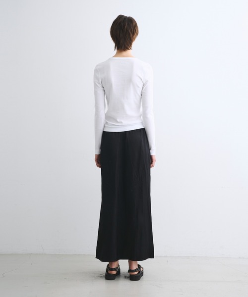 「three dots」 長袖カットソー MEDIUM ホワイト レディース_画像6