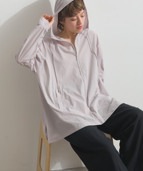 Fizz（フィズ） uvカット パーカー 冷感 UPF50+ 接触冷感ワイド