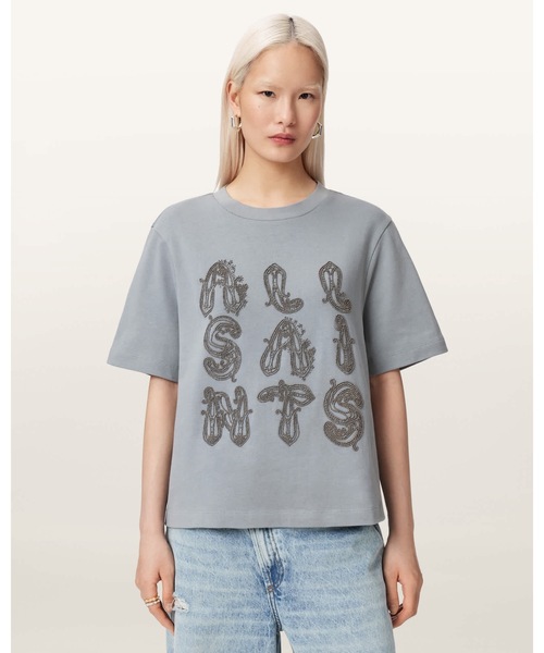 ALLSAINTS（オールセインツ） tシャツ 半袖 ELLA EMBROIDERED LISA