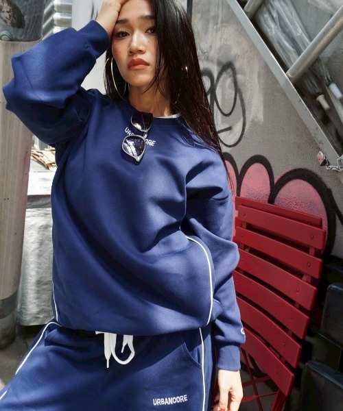新品 TOMORROWLAND コットンストレッチリブボーダー セットアップ VIBGYOR セットアップ 「URBANCORE」 URBANCORE SWEAT SETUP メンズ