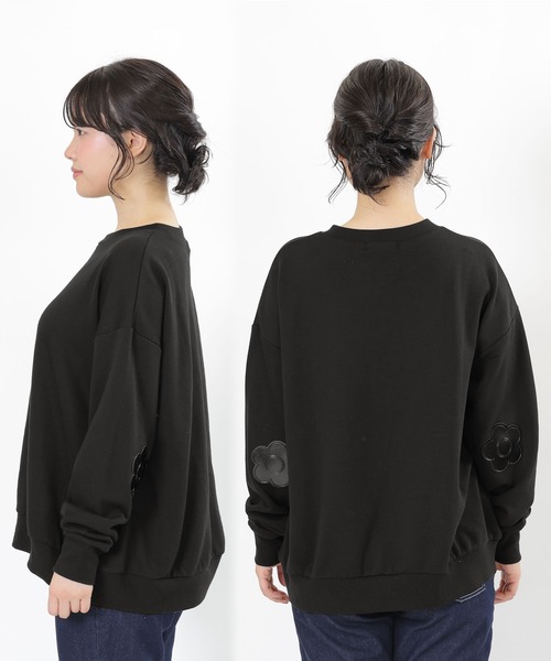 「MARY QUANT」 スウェットカットソー M ブラック レディース_画像4