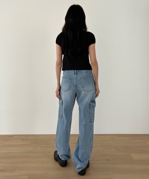 「Didot.showroom」 「Didot.」デニムパンツ S ライトブルー レディース_画像4
