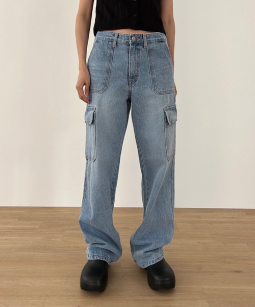 「Didot.showroom」 「Didot.」デニムパンツ S ライトブルー レディース_画像6