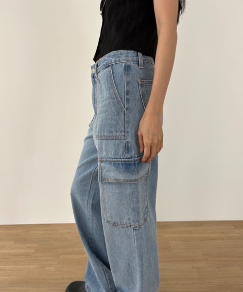 「Didot.showroom」 「Didot.」デニムパンツ S ライトブルー レディース_画像7